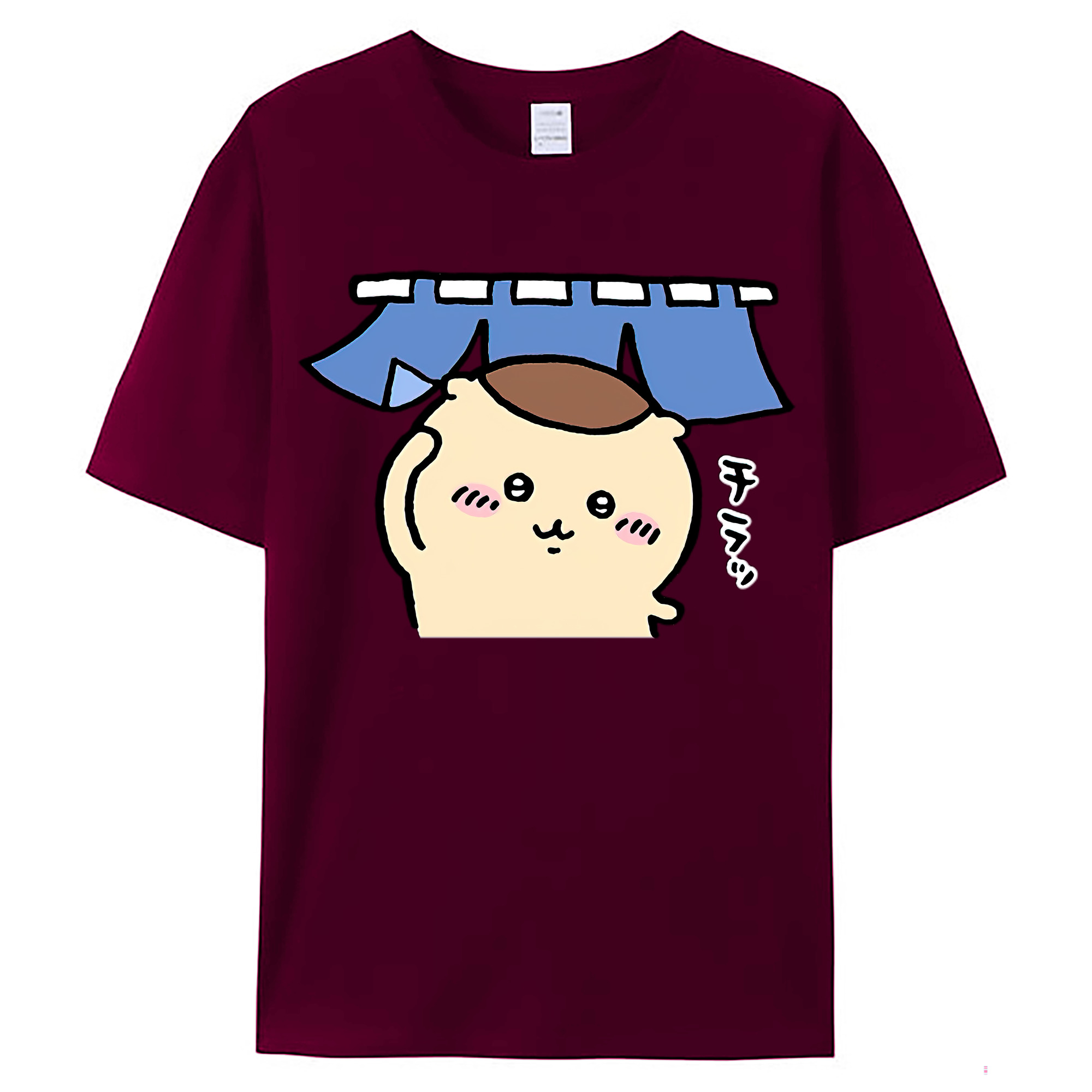 （画像用） ちいかわ くりまんじゅう Chii-kawa kuri manjū レディースカジュアルプリントTシャツ（綿100％）